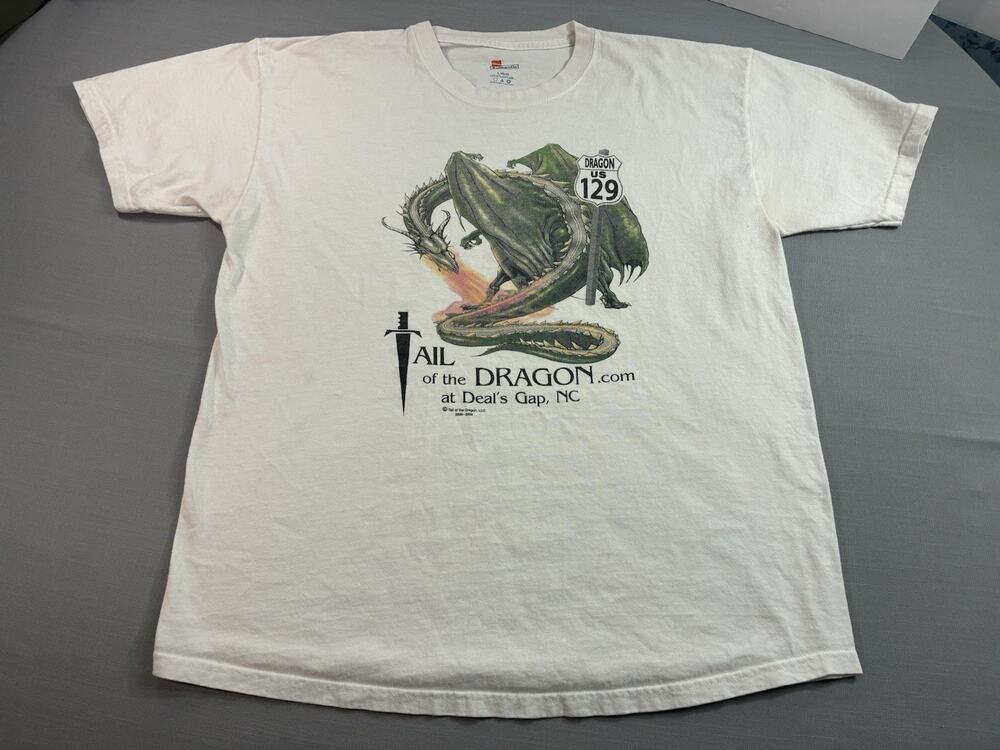 Tail of the Dragon at Deals Gap Motorcycle Biker Tee Shirt Men’s Large